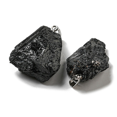 Natural Black Tourmaline Pendants LS-G-F739-01P-1