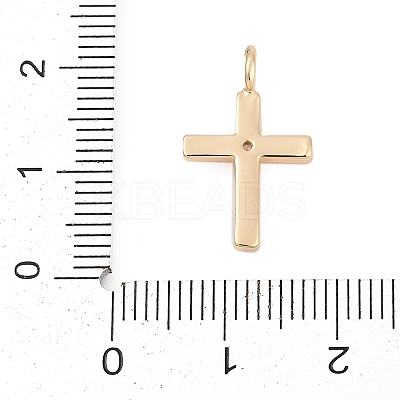 Brass Pave Clear Cubic Zirconia Pendants LS-KK-Q096-07B-G-1