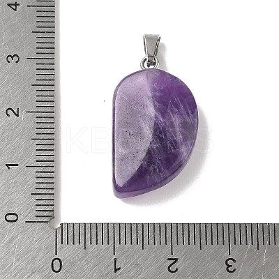 Natural Amethyst Carved Pendants G-P599-04P-08-1