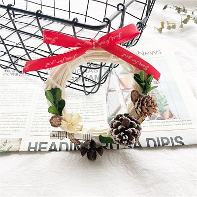 Circle Shape Rattan Vine Branch Wreath Hoop DIY-B022-04B-1