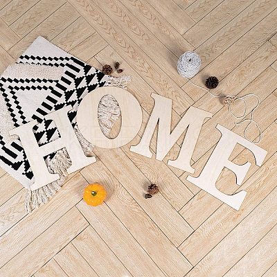 Letter Unfinished Wood Blank Cutouts LS-DIY-ZX040-01H-1