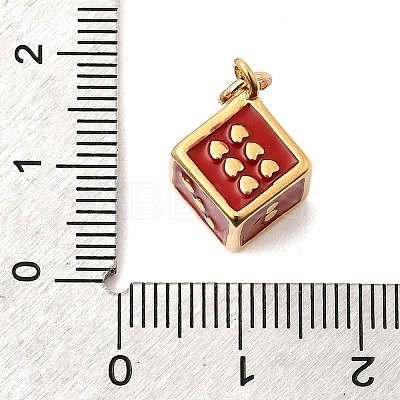 304 Stainless Steel Enamel Pendants STAS-P431-25G-1