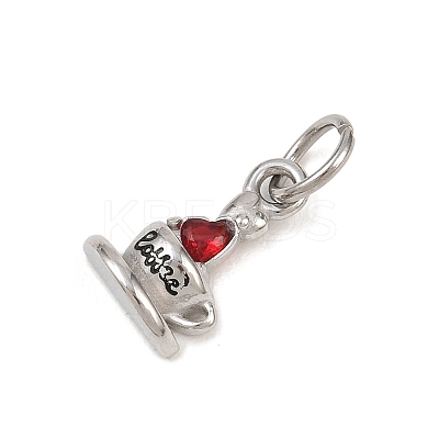 304 Stainless Steel Rhinestone Pendants STAS-I365-01P-02-1