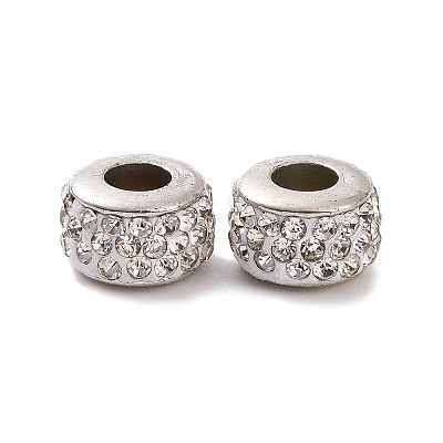 Platinum Color Core CCB Plastic European Bead FIND-H044-01A-P-1
