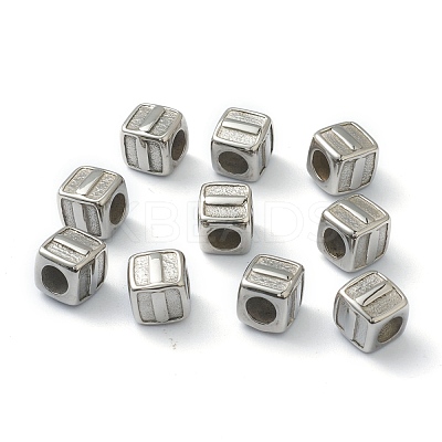 Tarnish Resistant 304 Stainless Steel European Beads STAS-H145-01I-P-1