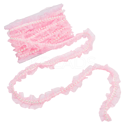 1Pc Polyester Pleated Lace Ribbon OCOR-WR0001-30-1