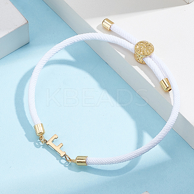1pc Adjustable Nylon Cord Slider Bracelets for Women BJEW-LP0001-33F-G-1