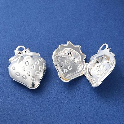 Rack Plating Iron Locket Pendants KK-F090-05S-1