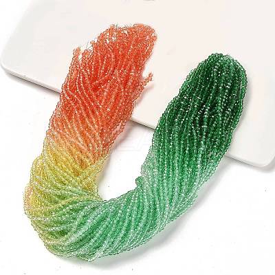 Transparent Painted Glass Beads Strands DGLA-A034-T2mm-A04-1