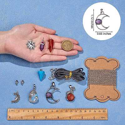 DIY Gemstone Necklace Making Kit DIY-SZ0009-42-1