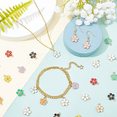 72Pcs 12 Colors Eco-Friendly Zinc Alloy Pendants FIND-PH0002-56-1