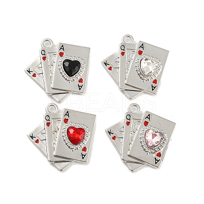 Alloy with Enamel Pendants FIND-G062-22P-1