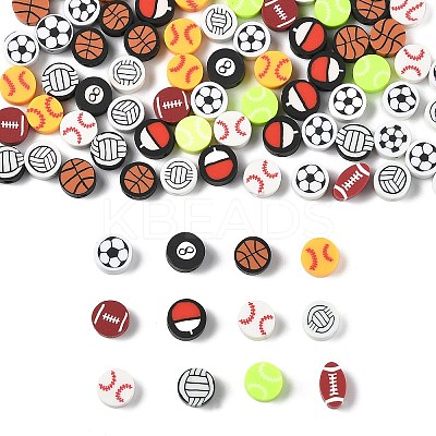 100Pcs Handmade Polymer Clay Beads CLAY-FP0001-10-1