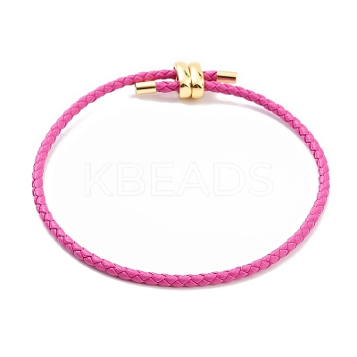 Braided Round Imitation Leather Bracelets Making BJEW-H610-03G-15-1