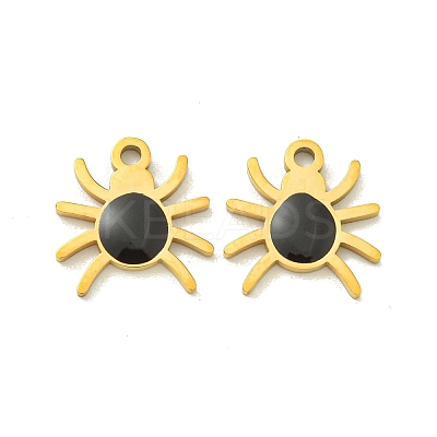 Halloween Theme Ion Plating(IP) 304 Stainless Steel Enamel Pendants STAS-M011-02E-1