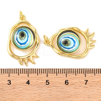 Rack Plating Brass Micro Pave Cubic Zirconia Pendants KK-H486-25G-1