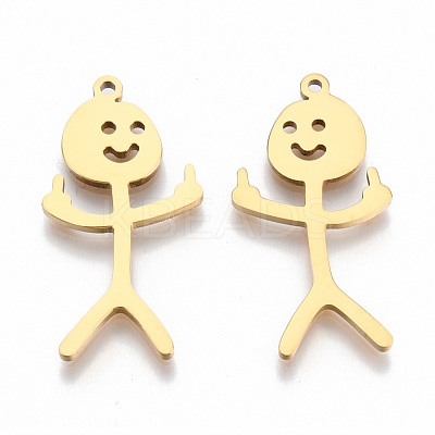 Ion Plating(IP) 201 Stainless Steel Pendants STAS-N098-134LG-1