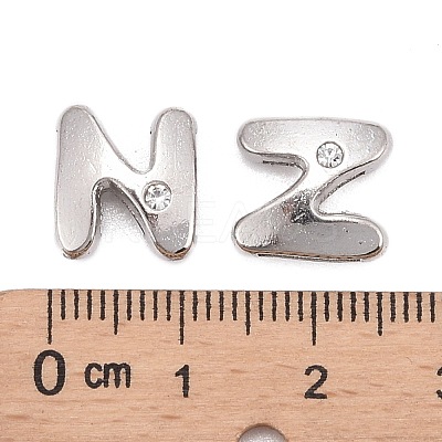 Letter Slider Beads for Watch Band Bracelet Making ALRI-O012-N-NR-1