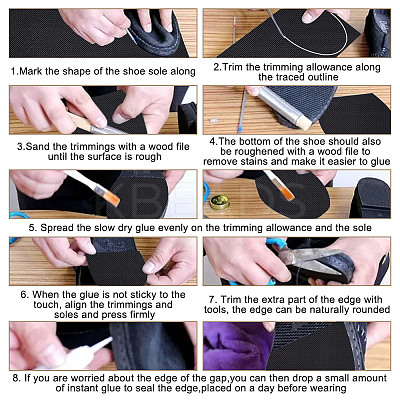 Anti Skid Rubber Shoes Bottom Heel Sole FIND-WH0165-56B-02-1