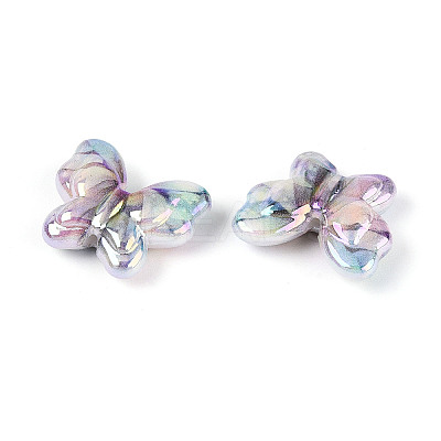 UV Plating Printed Opaque Acrylic Beads LS-PACR-N017-05A-1