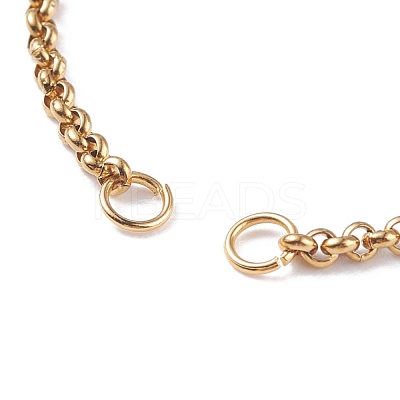 304 Stainless Steel Rolo Chain Slider Bracelet Making AJEW-JB01117-03-1