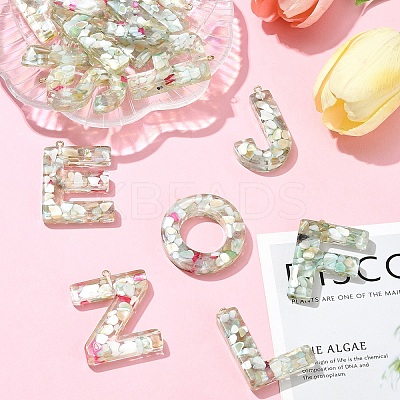26Pcs 26 Styles Transparent Epoxy Resin Pendants CRES-YW0002-28N-1