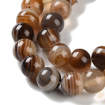 Natural Striped Agate/Banded Agate Beads Strands G-Z060-A01-B10-1