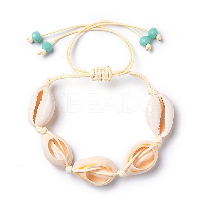 Adjustable Braided Bead Bracelets BJEW-JB05310-M-1