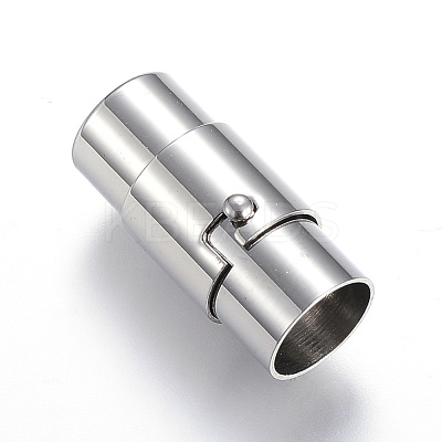 Tarnish Resistant 304 Stainless Steel Locking Tube Magnetic Clasps X-STAS-D159-29-1