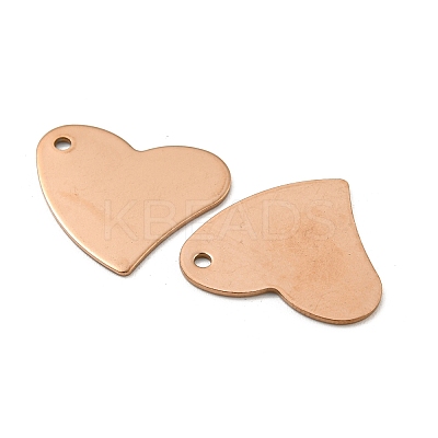 Ion Plating(IP) 304 Stainless Steel Stamping Blank Tag Pendants STAS-D445-60RG-1