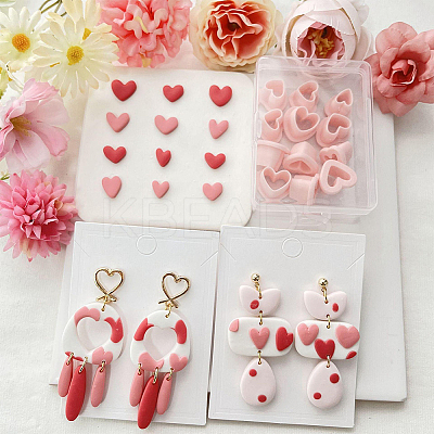 12Pcs 12 Styles Plastic Clay Pressed Molds DIY-WH20048-071-1