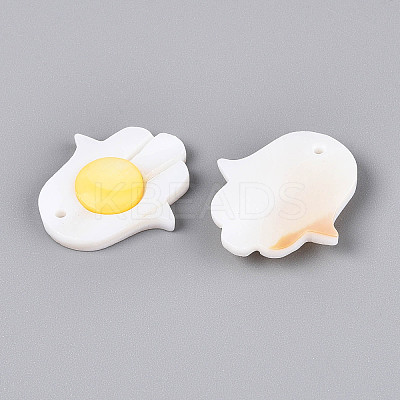 Natural Freshwater Shell Pendants BSHE-T014-28-1