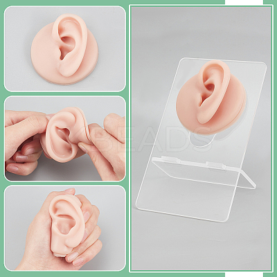 2Pcs Soft Silicone Ear Displays Mould for Earring Display ODIS-NB0001-39-1