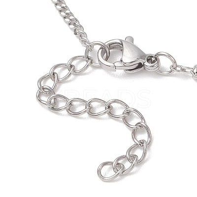 304 Stainless Steel Satellite Chain Curb Chain Slider Necklace Making AJEW-JB01530-1