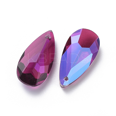 Glass Rhinestone Pendants RGLA-L022-A-502MO-1