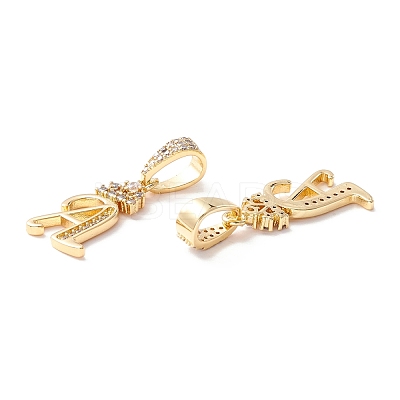 Eco-Friendly Brass Micro Pave Cubic Zirconia Pendants KK-K265-01G-A-1