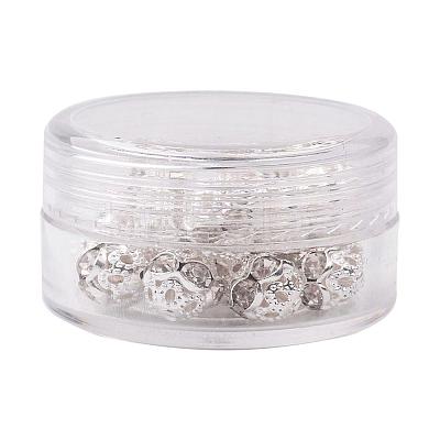 Brass Rhinestone Beads RB-JP0001-8mm-01S-1