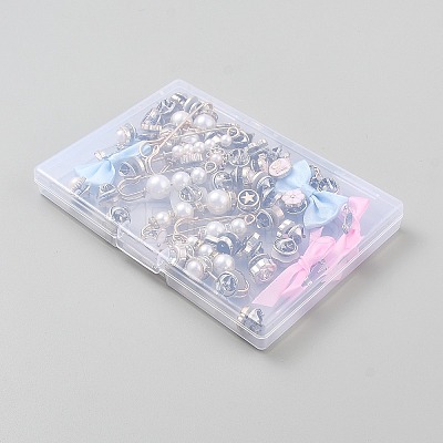 Alloy & Plastic Shoe Buckle Clips AJEW-WH20033-055GP-A-1