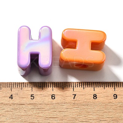 UV Plating Opaque Acrylic European Beads SACR-Z007-01H-1