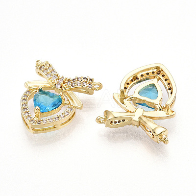 Brass Micro Pave Cubic Zirconia Pendants KK-T070-61A-1