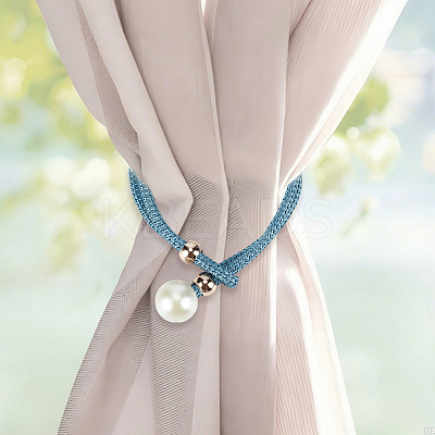 4Pcs 2 Colors Polyester Curtain Tiebacks AJEW-DR0002-20B-1