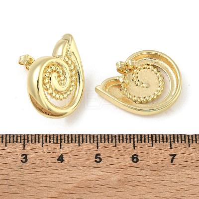 Brass Stud Earrings for Women KK-CBAD851-39G-1