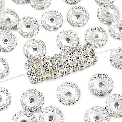 Brass Rhinestone Spacer Beads RB-A014-Z12mm-01S-1