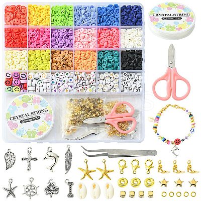 DIY Heishi Surfer Bracelet Making Kit DIY-YW0007-43-1