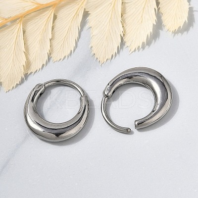 316 Surgical Stainless Steel Hoop Earrings EJEW-G416-42C-P-1