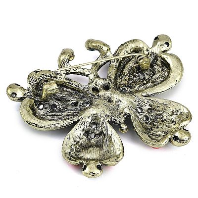 Zinc Alloy Colorful Rhinestone Brooch LS-JEWB-U011-04AG-02-1