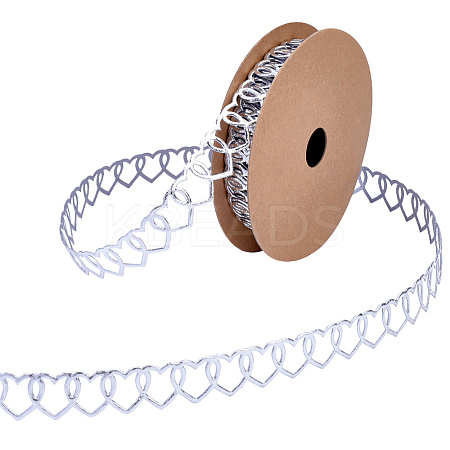 Polyester Heart Ribbon DIY-WH20048-086E-1
