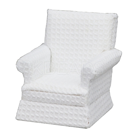 Wood & Fabric Armchair Sofa Miniature Ornaments PW-WG887AE-01-1