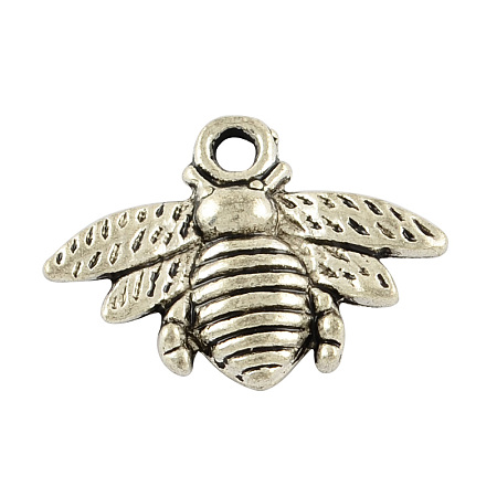 Tibetan Style Alloy Bees Pendants LS-TIBEP-2902-AS-NR-1