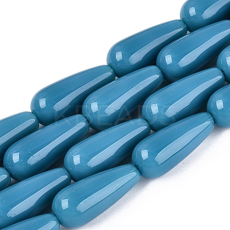 Opaque Glass Beads Strands GLAA-Q113-03A-C04-1